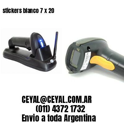 stickers blanco 7 x 20