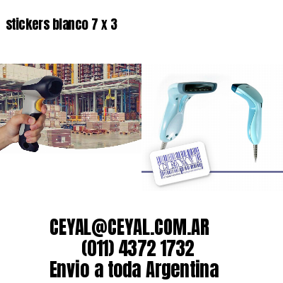 stickers blanco 7 x 3