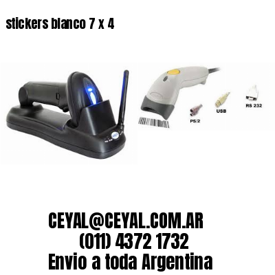 stickers blanco 7 x 4
