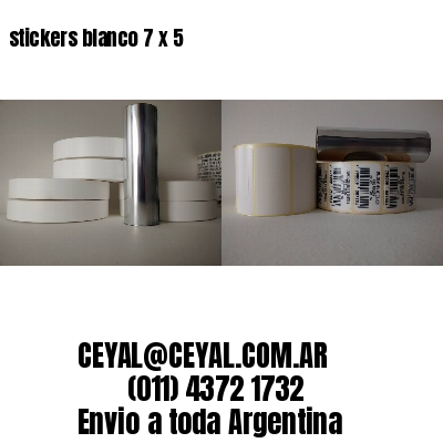 stickers blanco 7 x 5