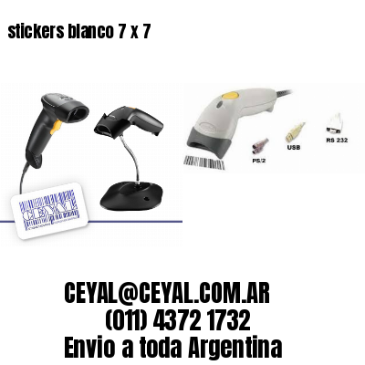 stickers blanco 7 x 7