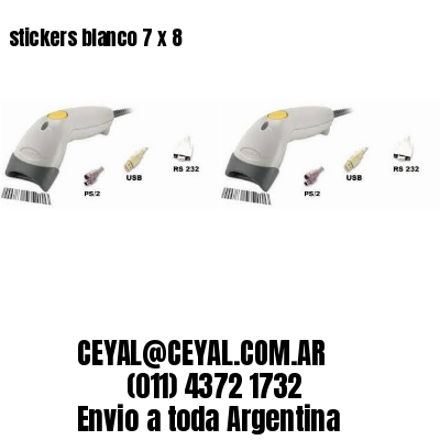stickers blanco 7 x 8