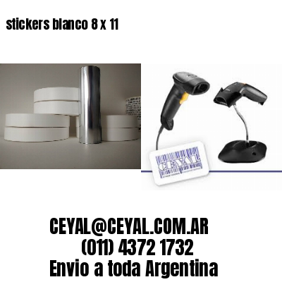 stickers blanco 8 x 11