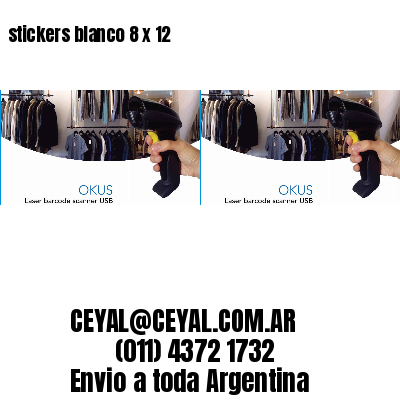 stickers blanco 8 x 12