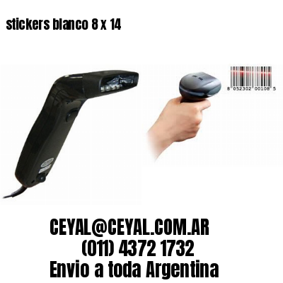 stickers blanco 8 x 14