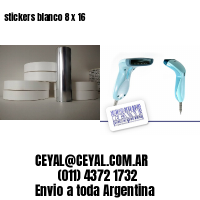 stickers blanco 8 x 16