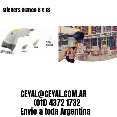 stickers blanco 8 x 18