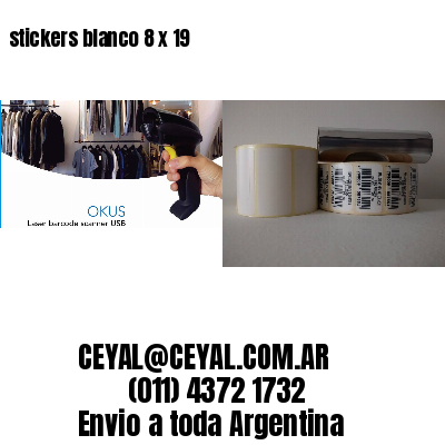 stickers blanco 8 x 19