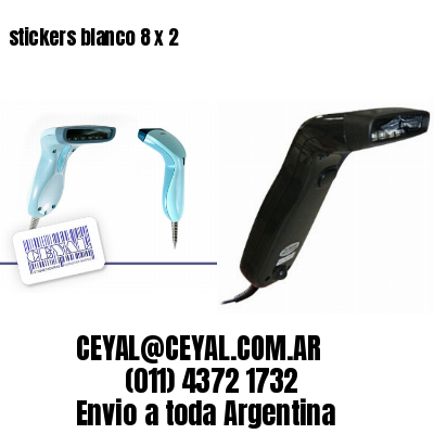 stickers blanco 8 x 2