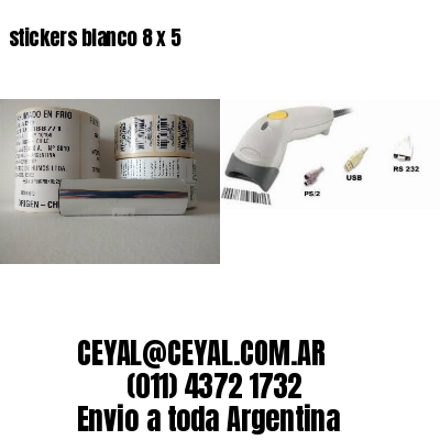 stickers blanco 8 x 5