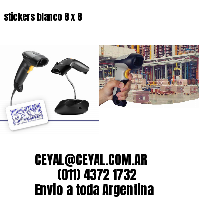 stickers blanco 8 x 8