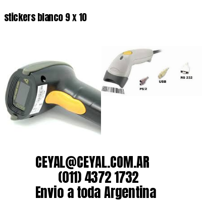 stickers blanco 9 x 10