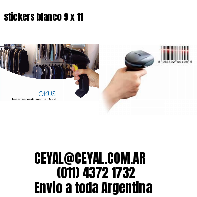 stickers blanco 9 x 11