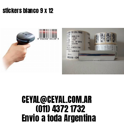 stickers blanco 9 x 12