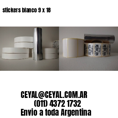 stickers blanco 9 x 18