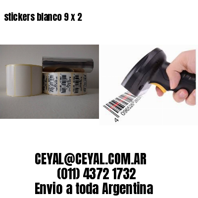 stickers blanco 9 x 2