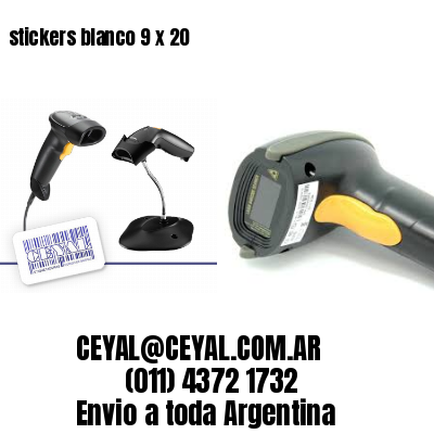 stickers blanco 9 x 20