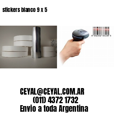 stickers blanco 9 x 5