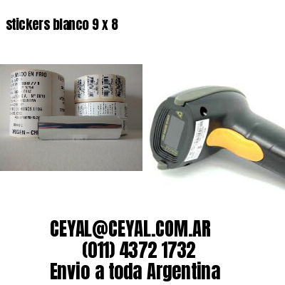 stickers blanco 9 x 8