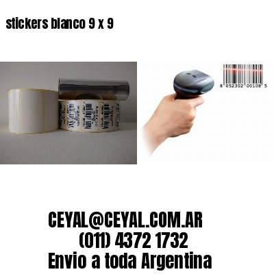 stickers blanco 9 x 9