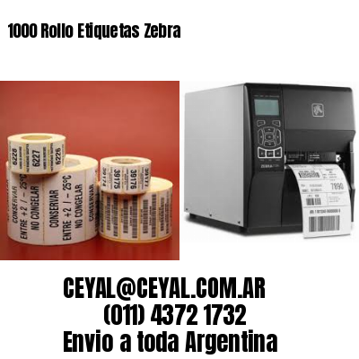 1000 Rollo Etiquetas Zebra