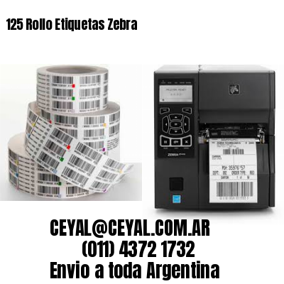 125 Rollo Etiquetas Zebra