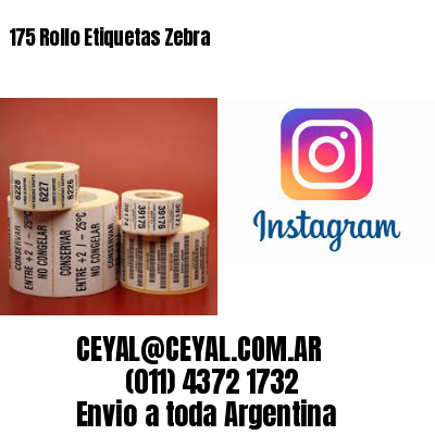 175 Rollo Etiquetas Zebra