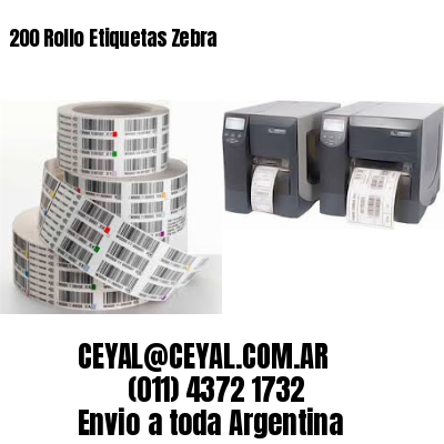 200 Rollo Etiquetas Zebra