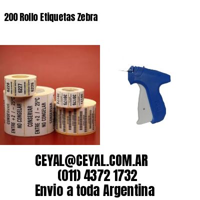 200 Rollo Etiquetas Zebra