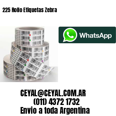 225 Rollo Etiquetas Zebra