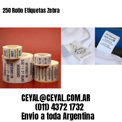 250 Rollo Etiquetas Zebra