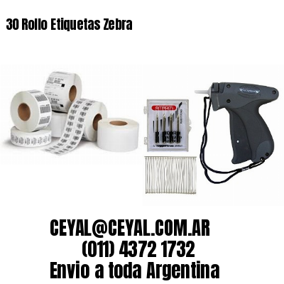 30 Rollo Etiquetas Zebra