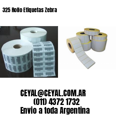 325 Rollo Etiquetas Zebra