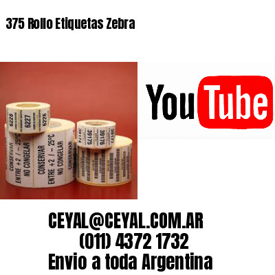 375 Rollo Etiquetas Zebra