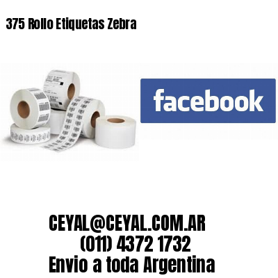375 Rollo Etiquetas Zebra