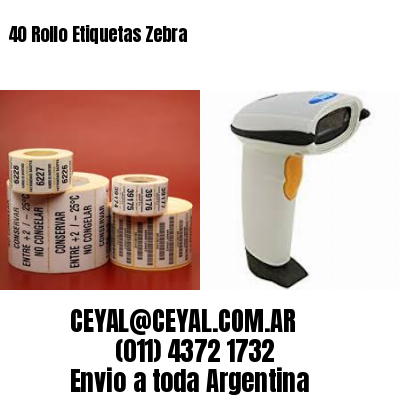 40 Rollo Etiquetas Zebra