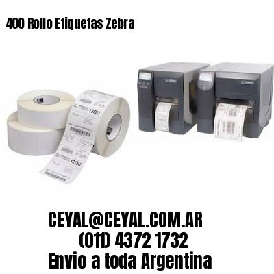 400 Rollo Etiquetas Zebra