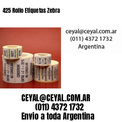 425 Rollo Etiquetas Zebra