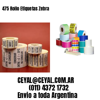 475 Rollo Etiquetas Zebra