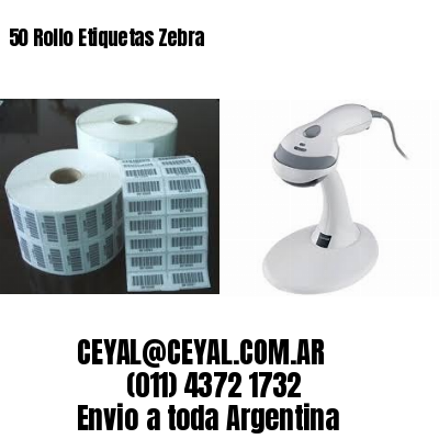 50 Rollo Etiquetas Zebra