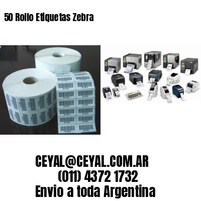 50 Rollo Etiquetas Zebra