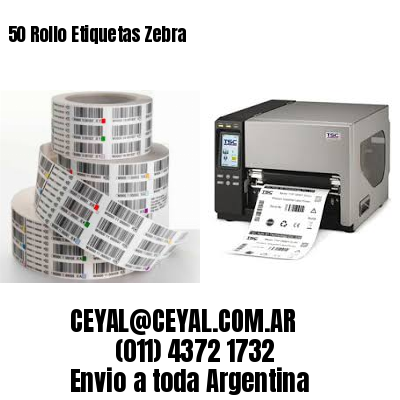 50 Rollo Etiquetas Zebra