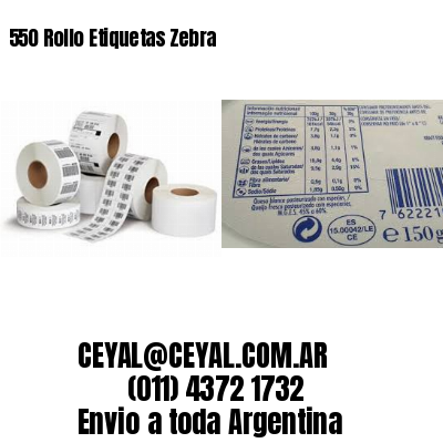 550 Rollo Etiquetas Zebra