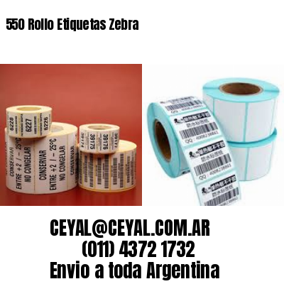 550 Rollo Etiquetas Zebra