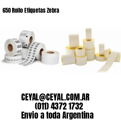 650 Rollo Etiquetas Zebra