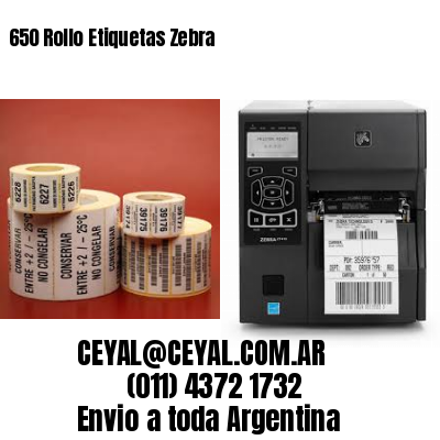 650 Rollo Etiquetas Zebra