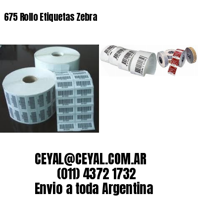 675 Rollo Etiquetas Zebra
