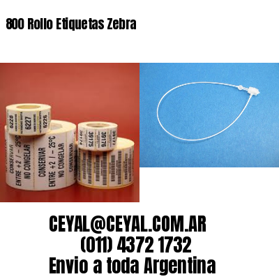800 Rollo Etiquetas Zebra