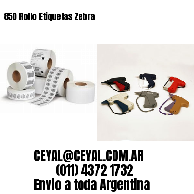 850 Rollo Etiquetas Zebra