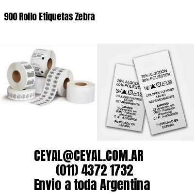 900 Rollo Etiquetas Zebra
